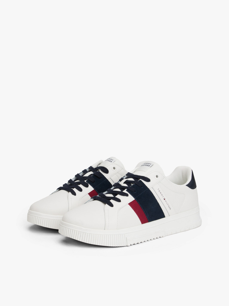 Beige Mixed Texture Fine Cleat Trainers  Men