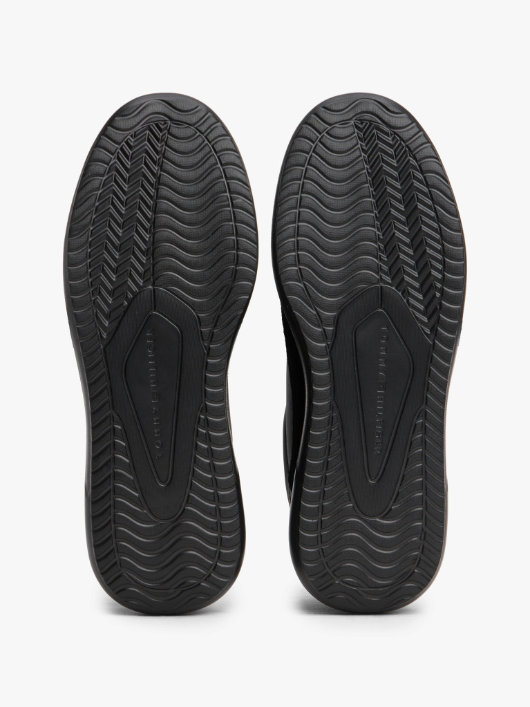 Negru Sneakers Din Piele Cu Talpa Fine-Cleat  Barbati