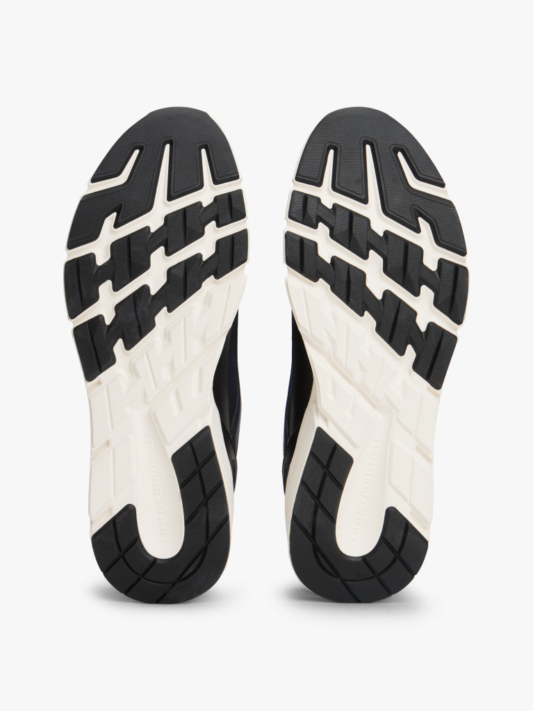 Beige Mixed Texture Cleat Trainers  Men
