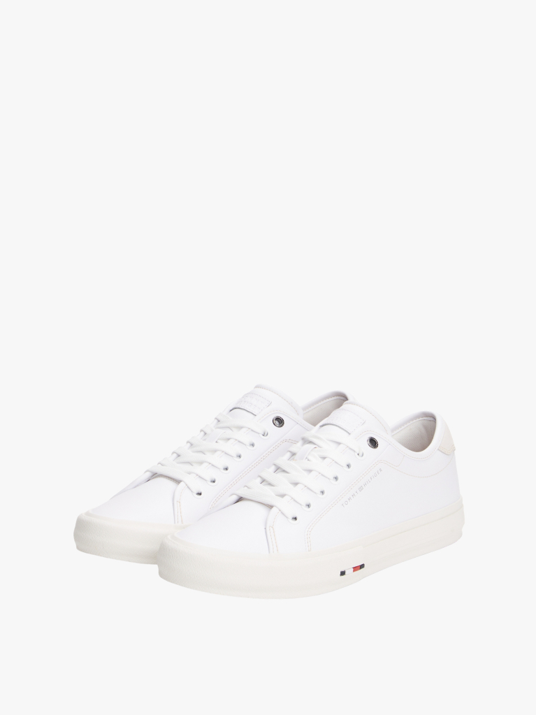 Alb Signature Sneakers Din Piele  Barbati