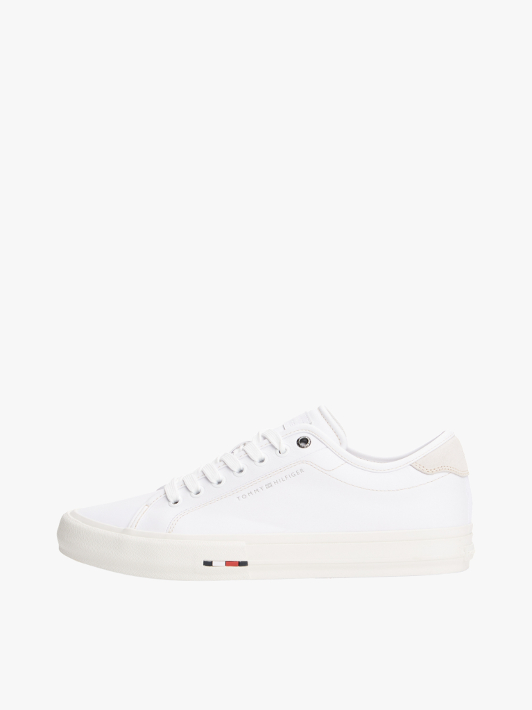 Alb Signature Sneakers Din Piele  Barbati