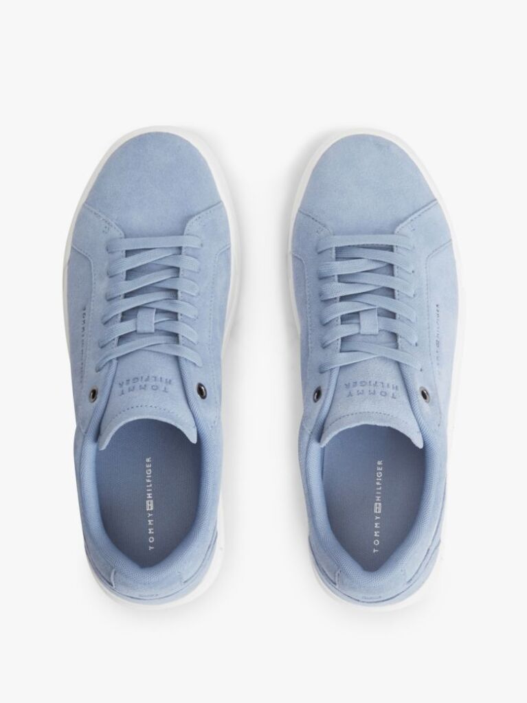 Blue Suede Court Trainers  Men