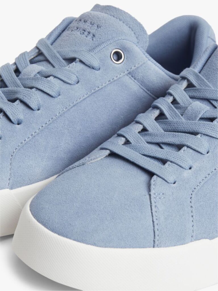 Blue Suede Court Trainers  Men