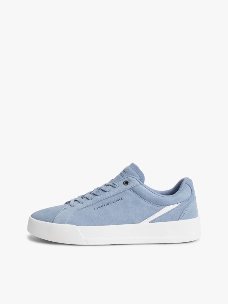 Blue Suede Court Trainers  Men
