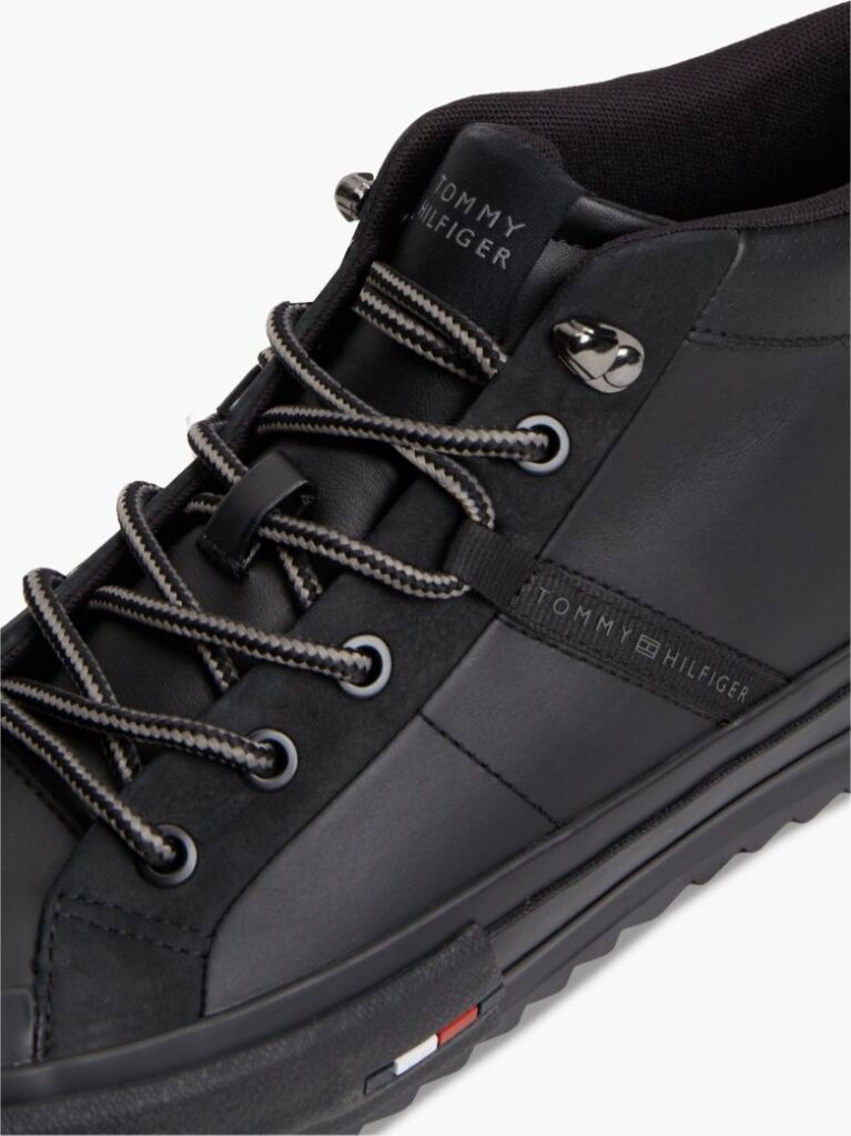Negru Adidasi Mid-Top Din Piele  Barbati