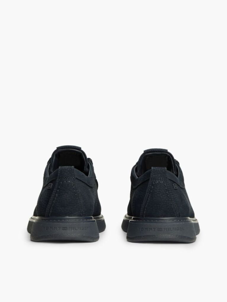 Blue Loaferi Moc Toe Din Piele Cu Sireturi  Barbati