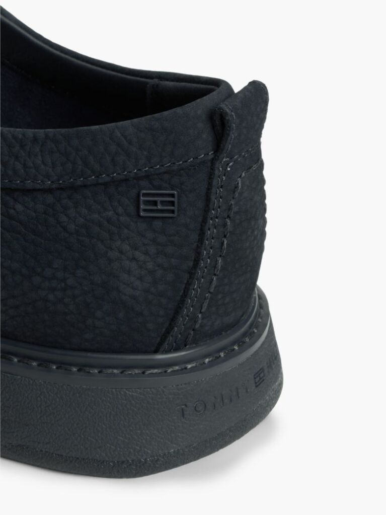 Blue Loaferi Moc Toe Din Piele Cu Sireturi  Barbati