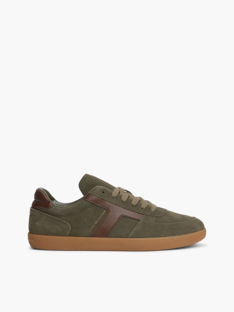 Verde Adidasi Din Suede Cu Texturi Mixte  Barbati