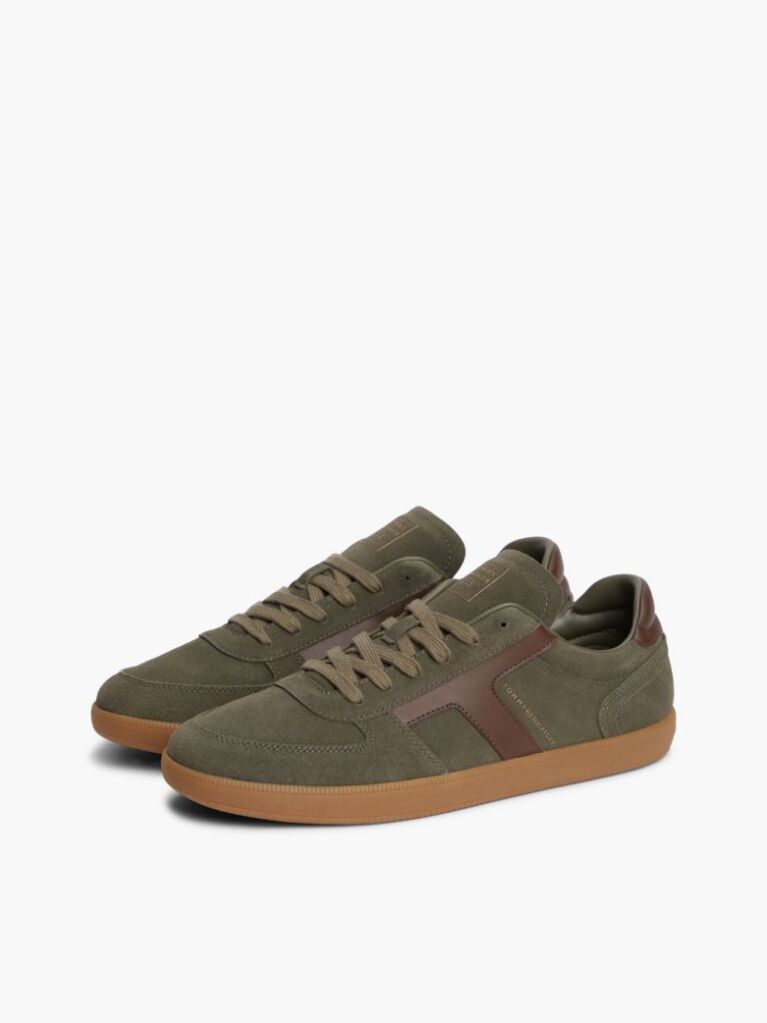 Verde Adidasi Din Suede Cu Texturi Mixte  Barbati