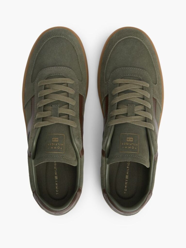 Verde Adidasi Din Suede Cu Texturi Mixte  Barbati