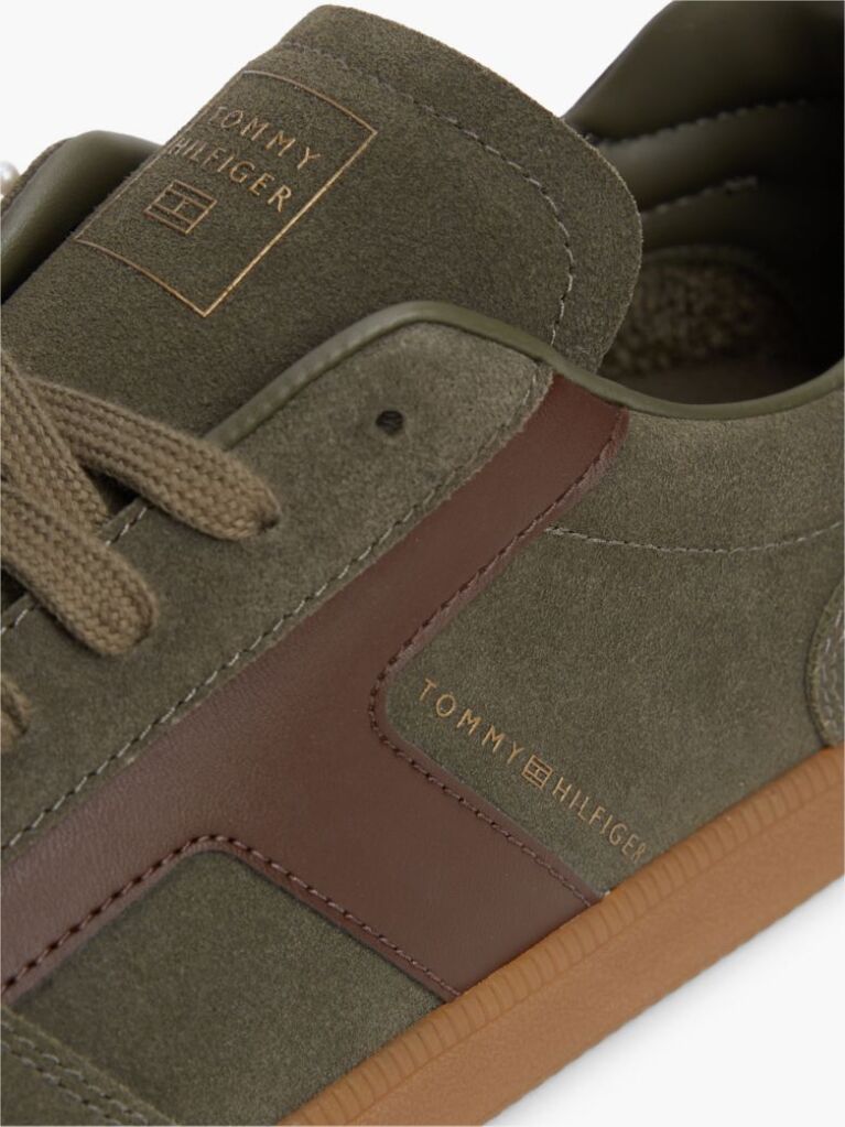 Verde Adidasi Din Suede Cu Texturi Mixte  Barbati