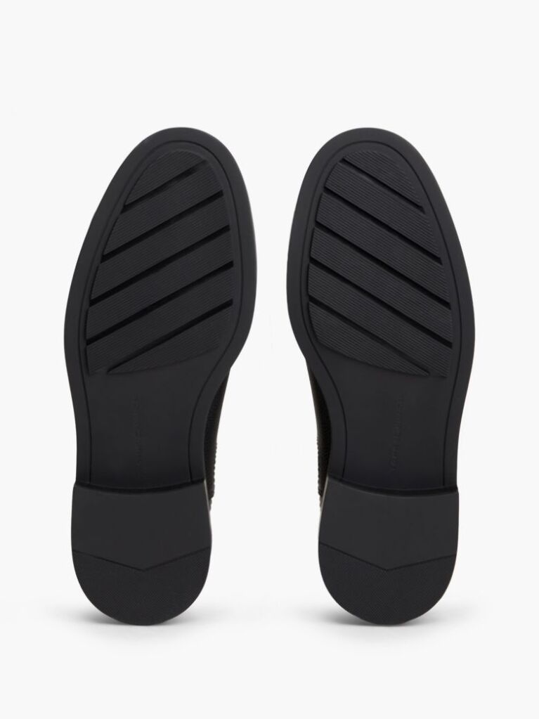 Negru Ghete Chelsea Pebble Grain Din Piele  Barbati