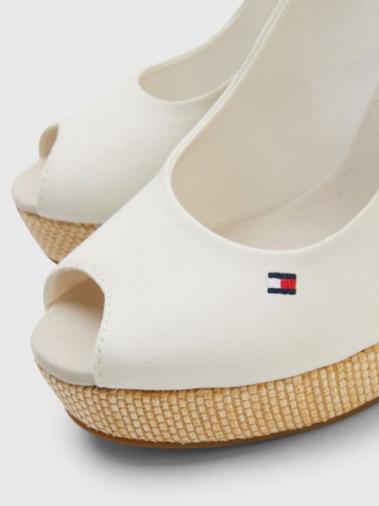Alb Sandale Cu Toc Pana Iconic Slingback  Femei