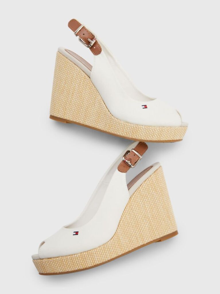 Alb Sandale Cu Toc Pana Iconic Slingback  Femei