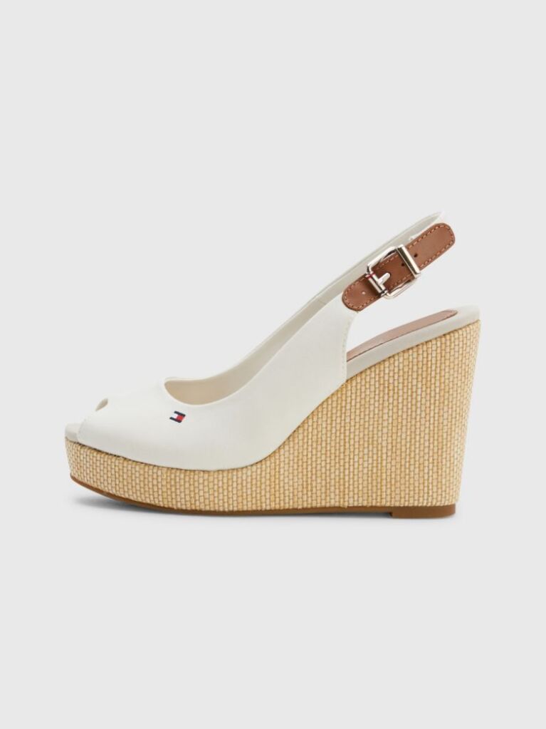 Alb Sandale Cu Toc Pana Iconic Slingback  Femei