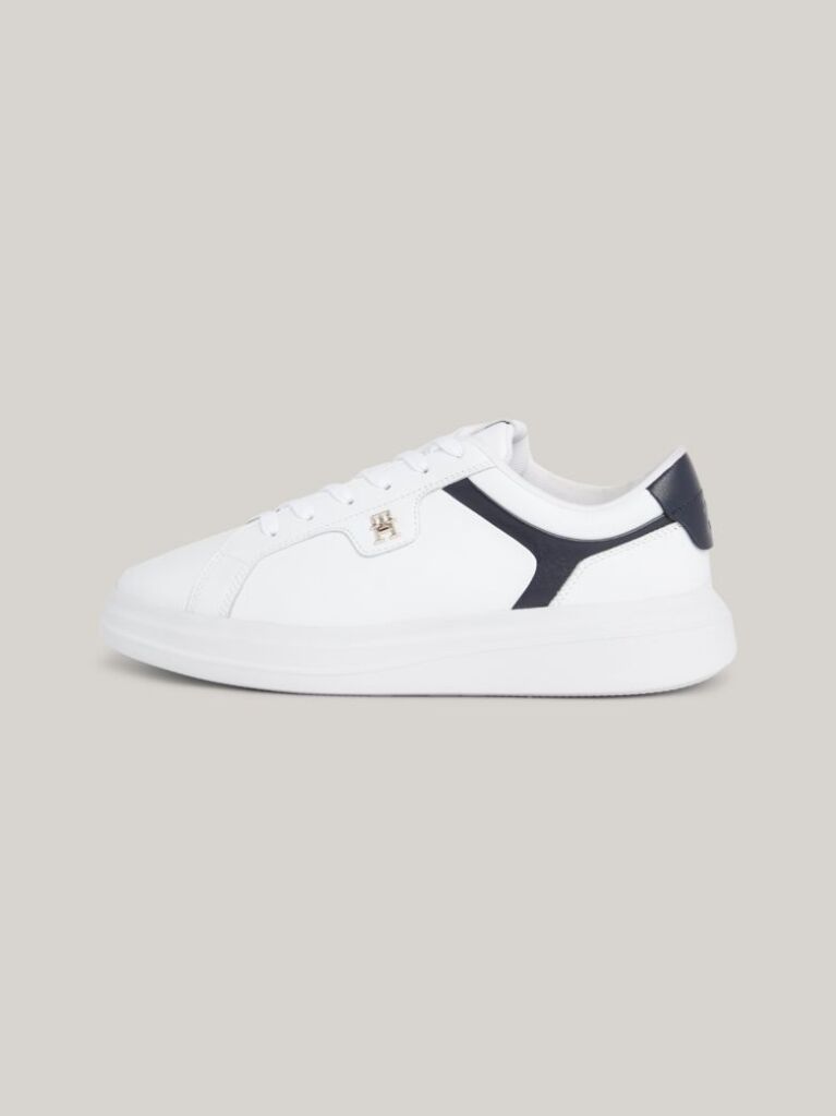 Alb Pantofi Sport Din Piele Cu Monograma TH  Femei
