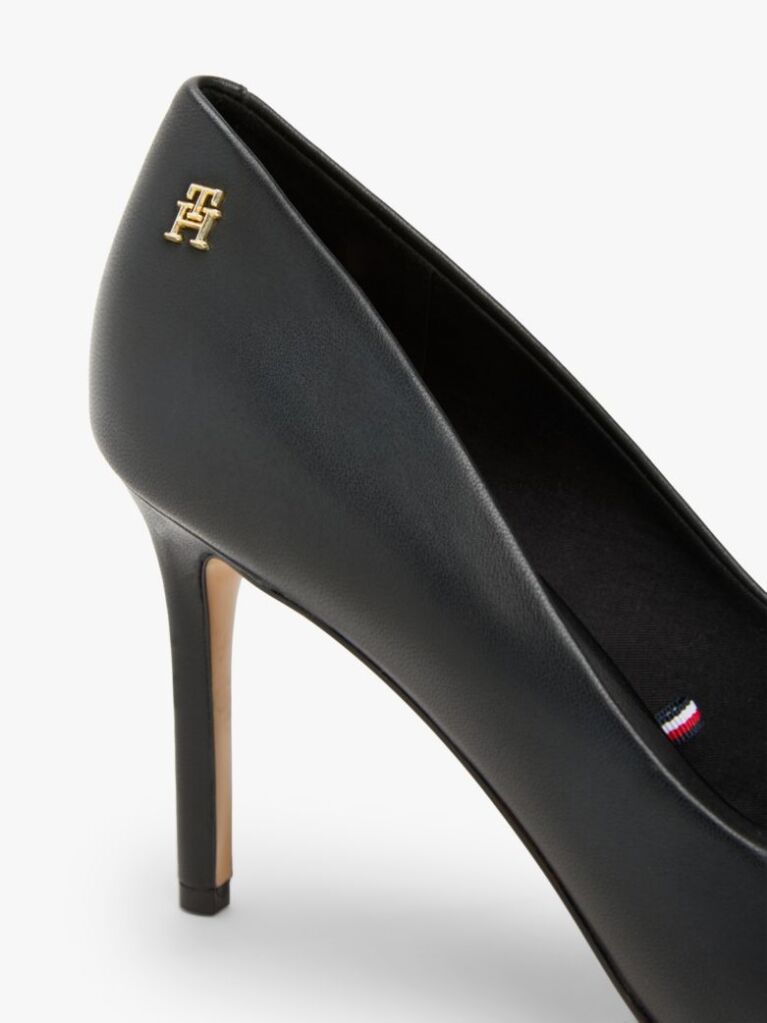 Negru Pantofi Stiletto Cu Varf Ascutit Din Piele  Femei