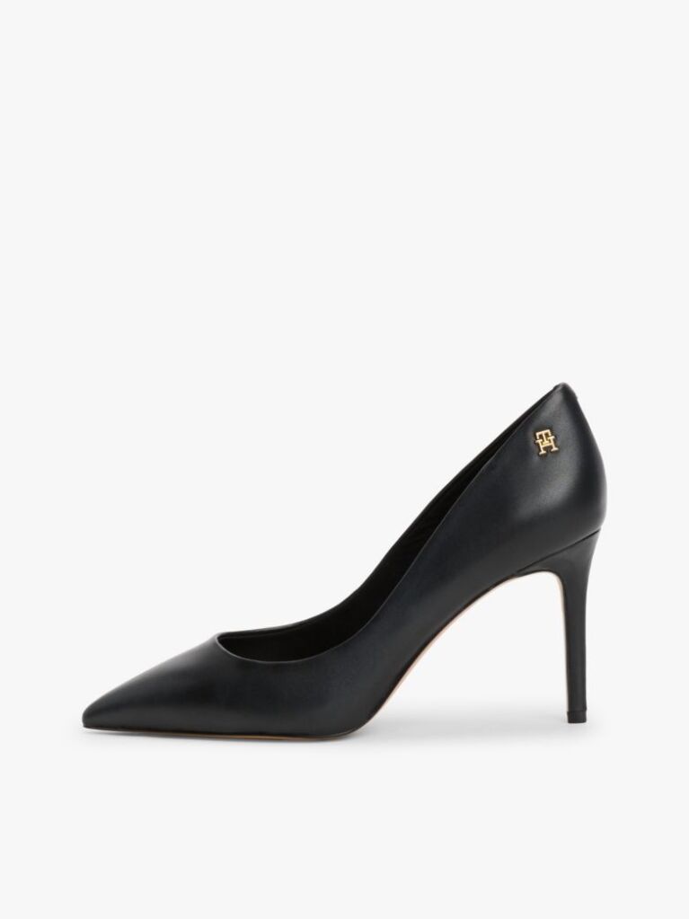 Negru Pantofi Stiletto Cu Varf Ascutit Din Piele  Femei