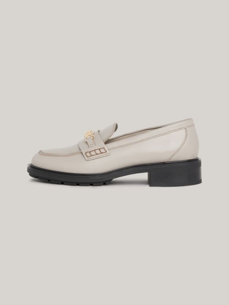 Bej Mocasini Din Piele TH Monogram  Femei