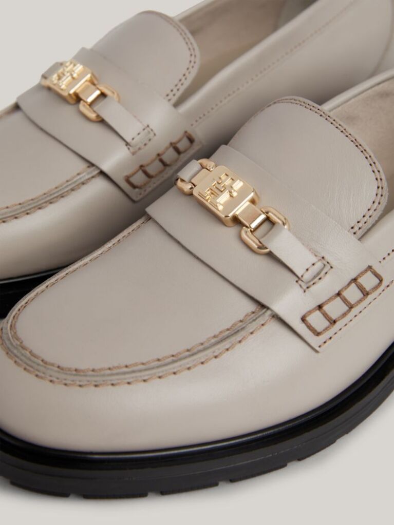 Bej Mocasini Din Piele TH Monogram  Femei