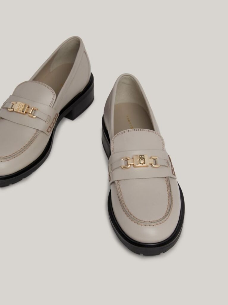 Bej Mocasini Din Piele TH Monogram  Femei