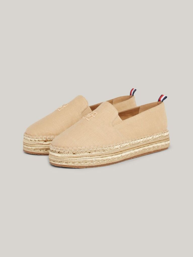 Bej Espadrile Din In Cu Talpa Joasa  Femei