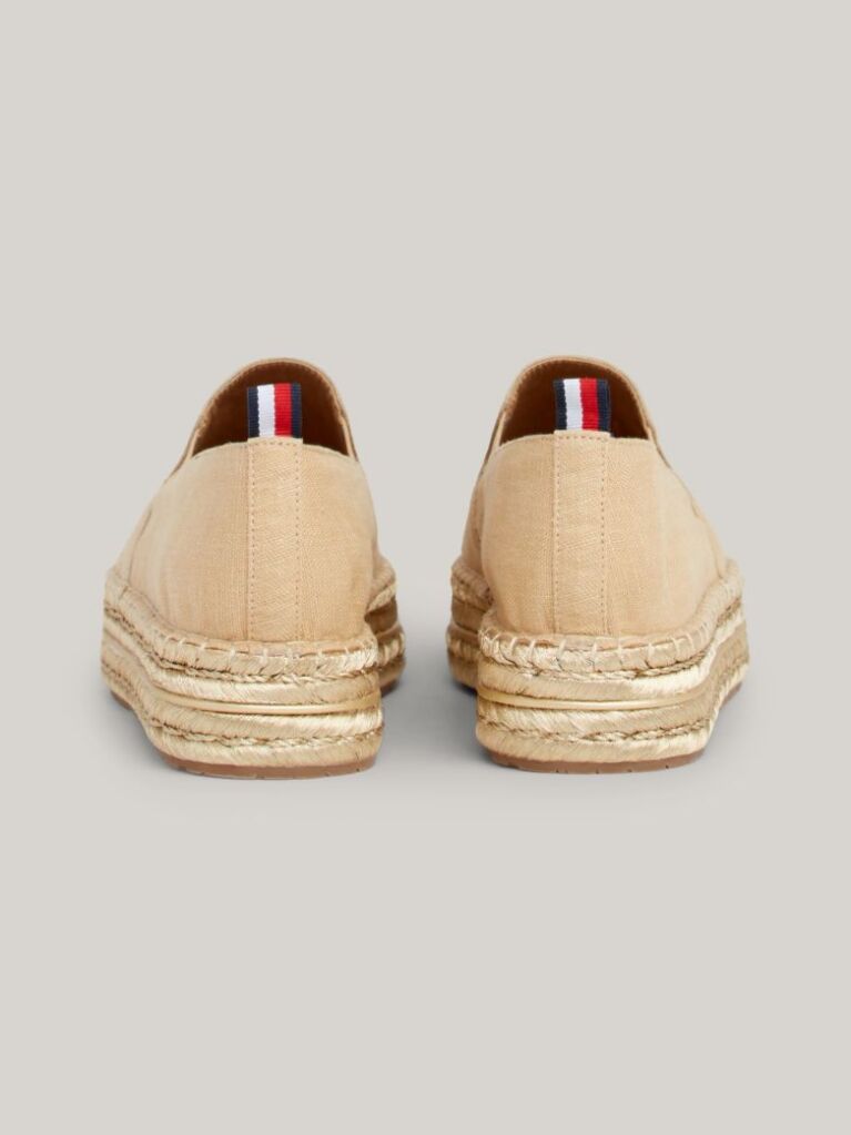 Bej Espadrile Din In Cu Talpa Joasa  Femei