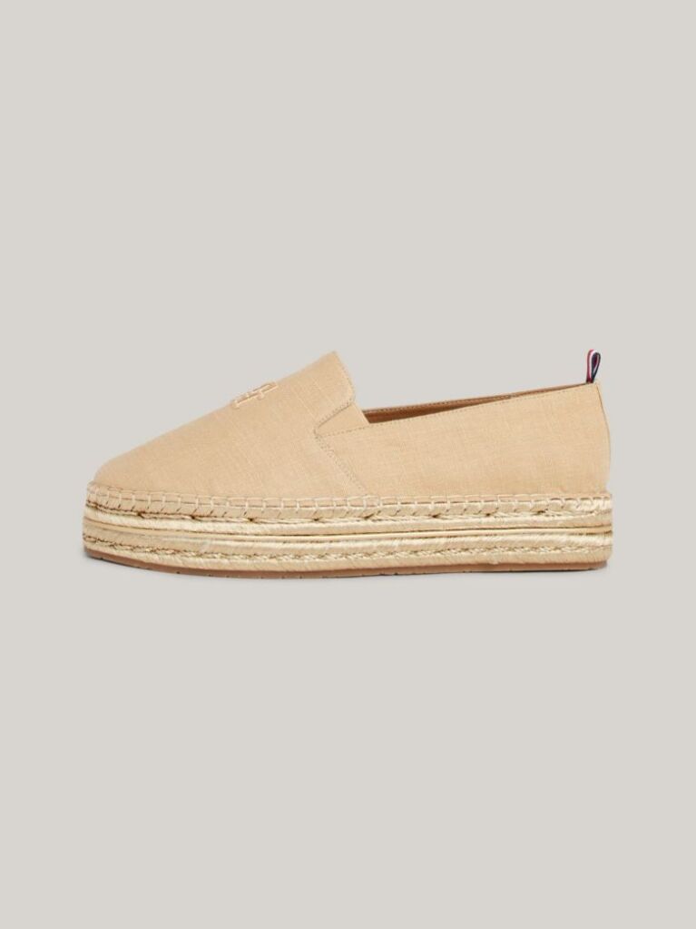 Bej Espadrile Din In Cu Talpa Joasa  Femei