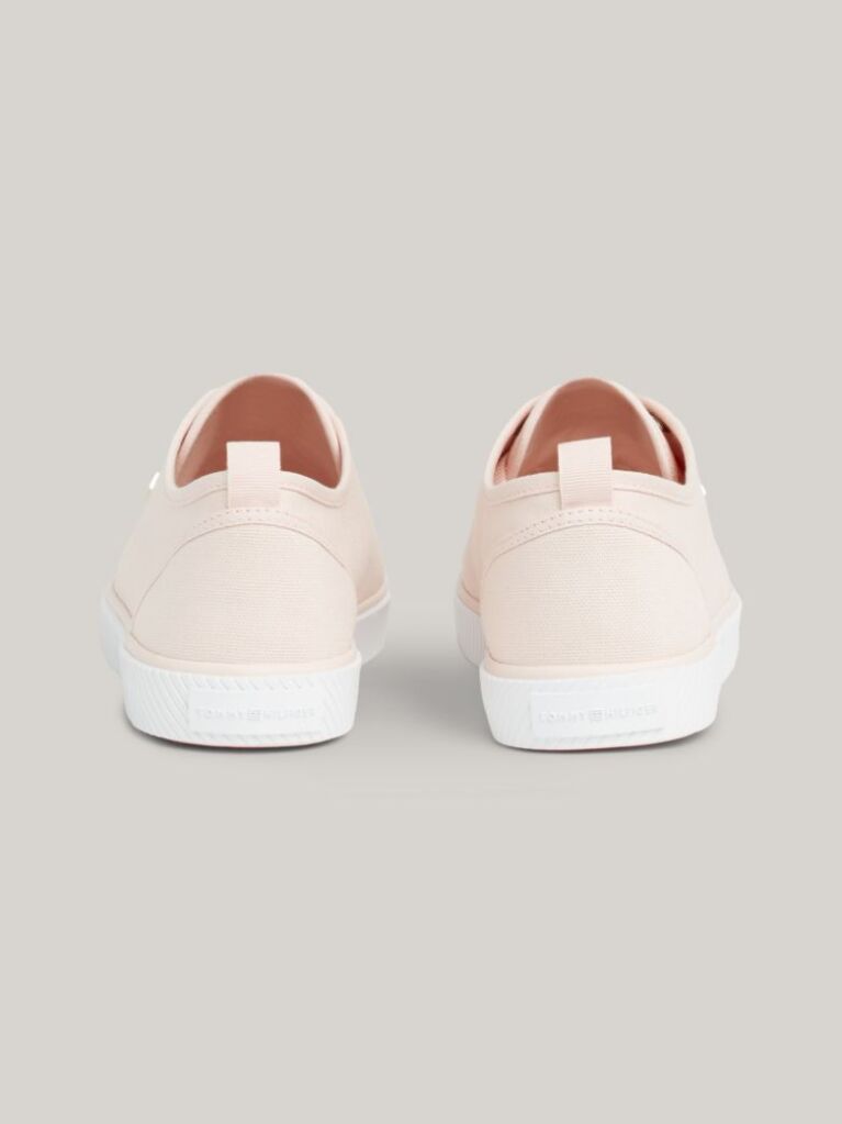 Pink Enamel Flag Canvas Trainers  Women