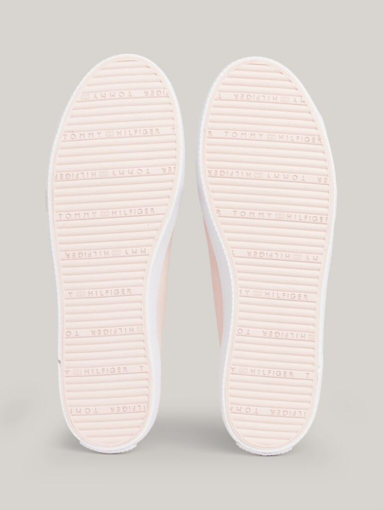 Pink Enamel Flag Canvas Trainers  Women