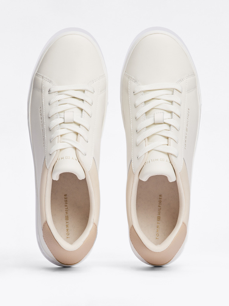 Bej Pantofi Sport Essential Din Piele Metalizata  Femei