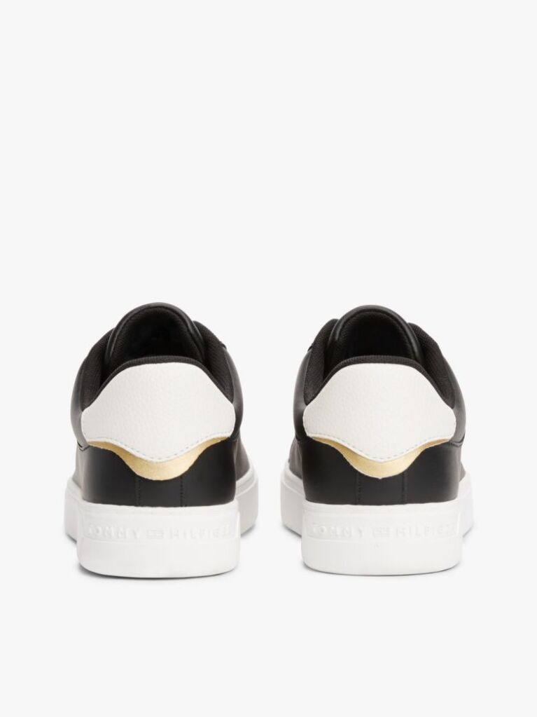 Negru Pantofi Sport Essential Din Piele Metalizata  Femei