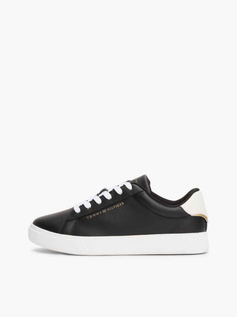 Negru Pantofi Sport Essential Din Piele Metalizata  Femei