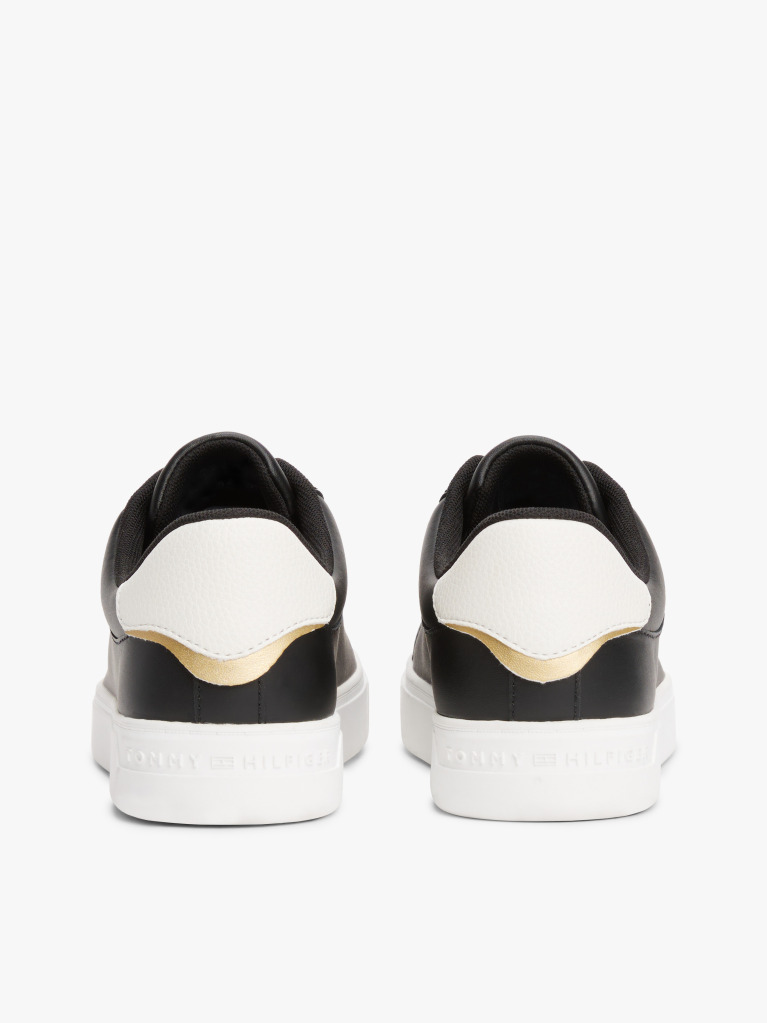 Negru Pantofi Sport Essential Din Piele Metalizata  Femei