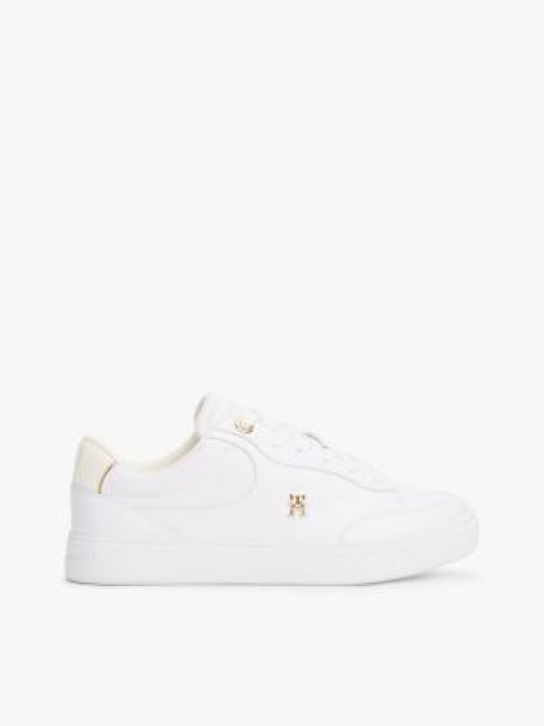 Alb Pantofi Sport Din Piele TH Monogram  Femei