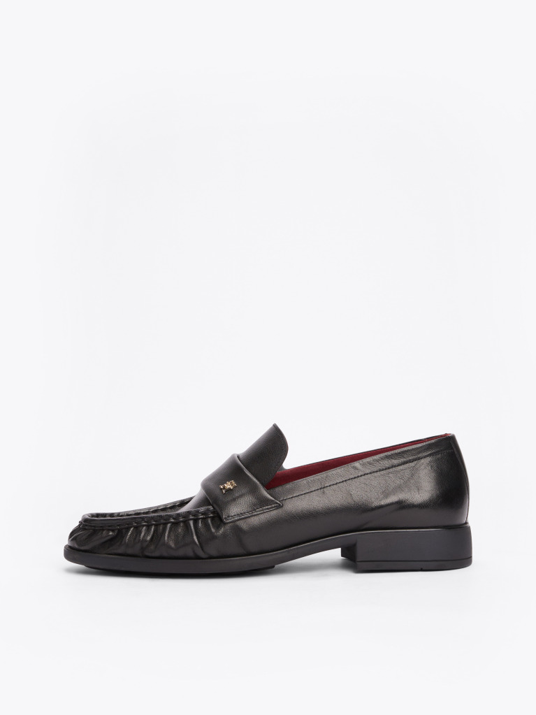 Negru Loafers Din Piele TH Monogram  Femei