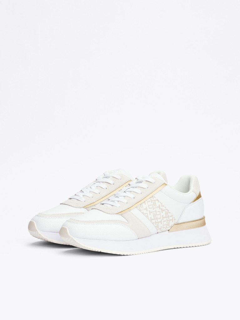 Alb Pantofi Sport TH Monogram Metallic  Femei