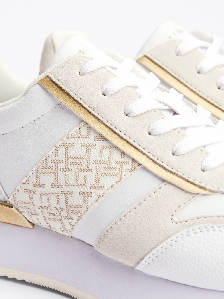 Alb Pantofi Sport TH Monogram Metallic  Femei