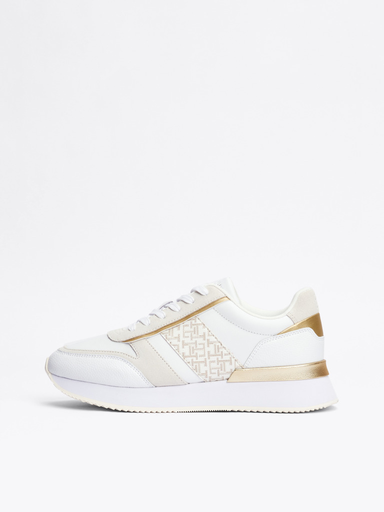 Alb Pantofi Sport TH Monogram Metallic  Femei