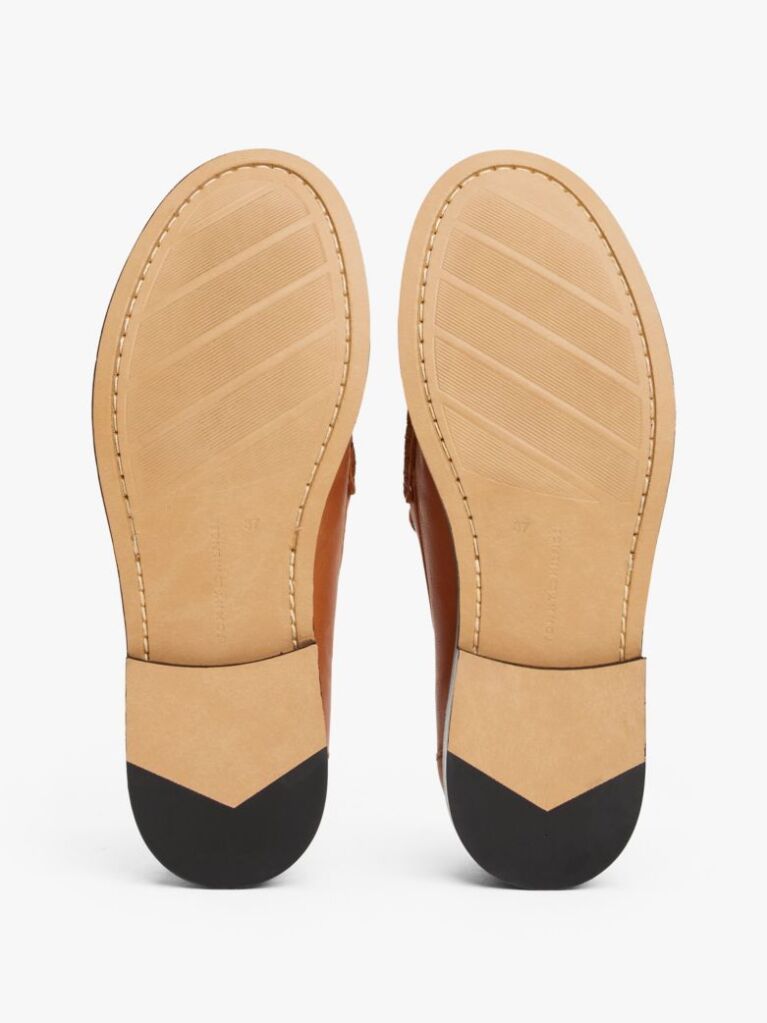 Brown Leather Horsebit Loafers  Women