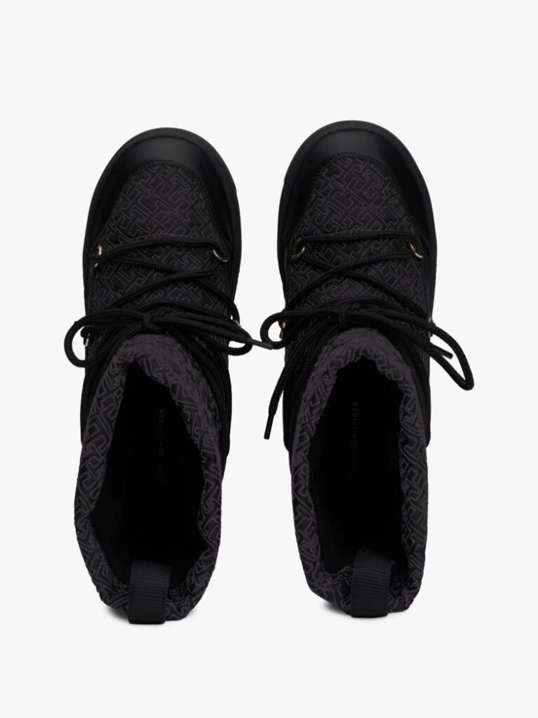 Negru Cizme De Iarna TH Monogram Lace-Up   Femei