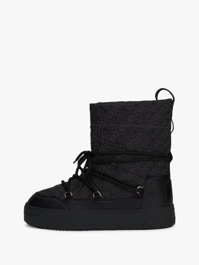 Negru Cizme De Iarna TH Monogram Lace-Up   Femei