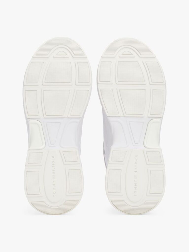 Alb Pantofi Sport Chunky Din Piele Cu Texturi Mixte  Femei