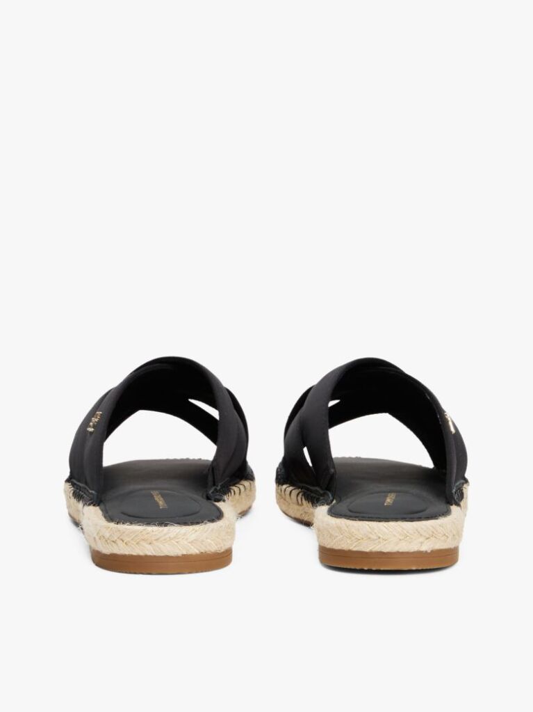 Negru Espadrile Din Satin  Femei