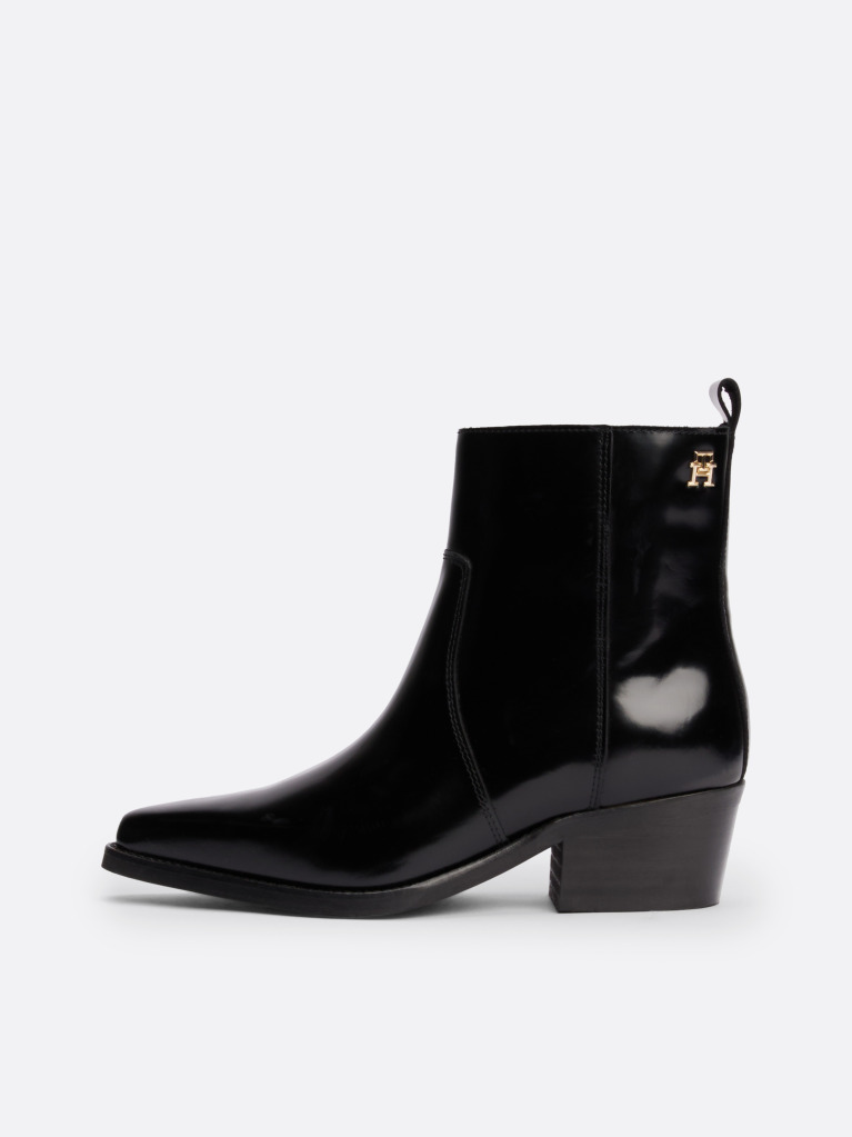 Negru Cizme Cowboy Din Piele  Femei