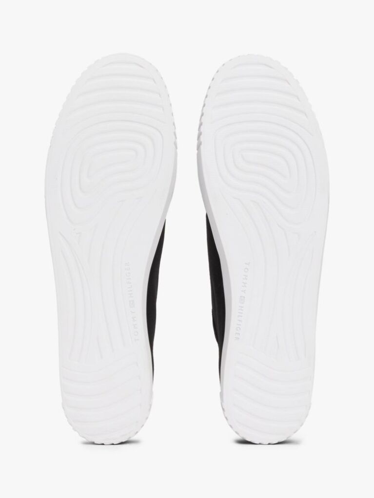 Black Canvas Flag Embroidery Trainers  Women