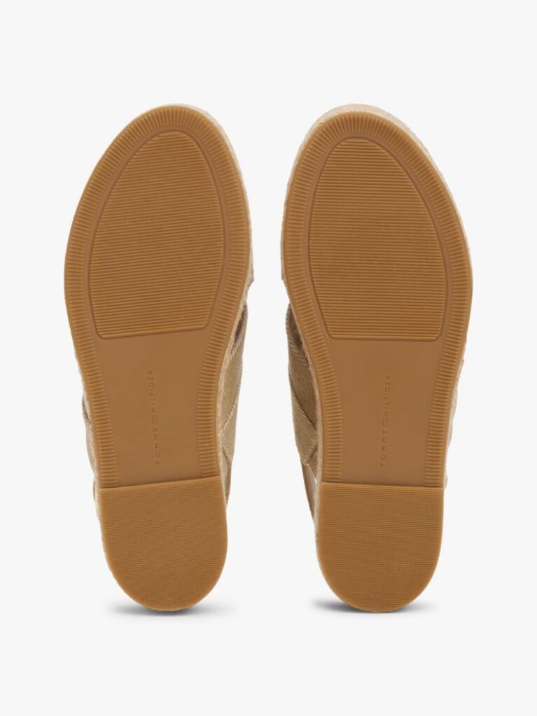 Bej Espadrile Cu Platforma Din Denim  Femei