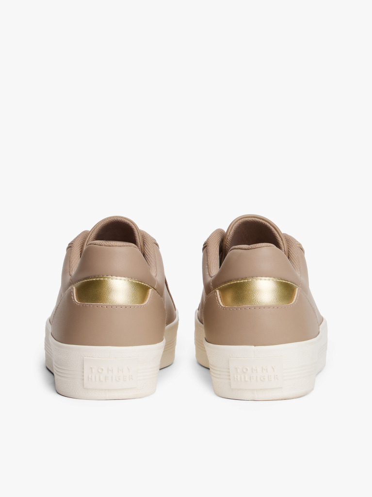Bej Sneakers Din Piele Cu Talpa Groasa  Femei