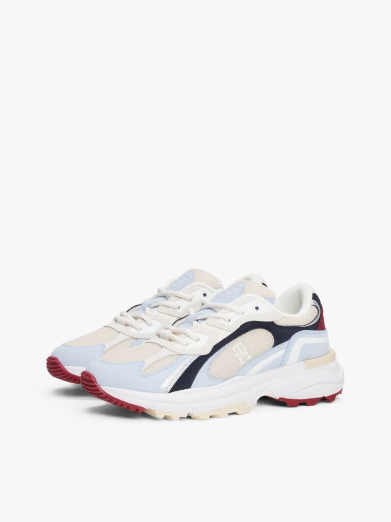 Multi Sneakers Cu Crampoane Si Panouri Din Plasa Cu Monograma TH  Femei
