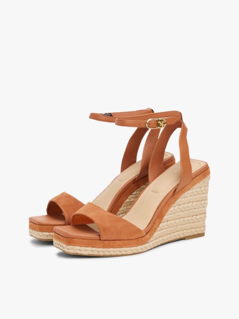 Maro Sandale Wedge Din Piele Cu Monograma Th  Femei